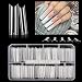 LIONVISON 504PCS Square Nail Tips: 3XL No C Curve Clear Nail Tips