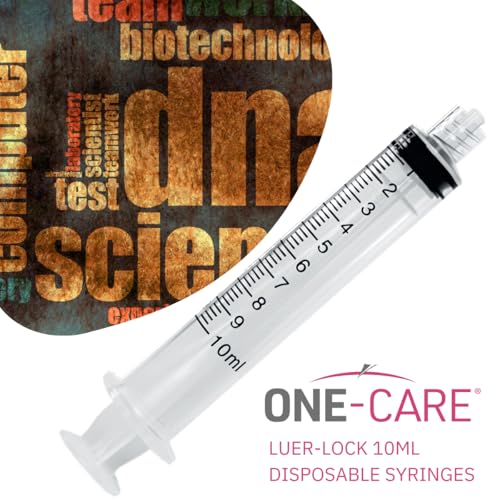 Image of ONE-CARE 10ml /cc Luer Lock Syringe, 100 /bx Blister-Packed | Safe Backstop, Precise Dosing, Accurate Graduation, High-Transparency Barrel, Silicone-Lubricated Plunger
