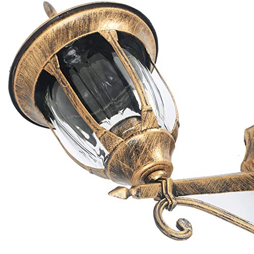 Lampes murales E27 Victoria avec fixation de mur d'extérieur rétro