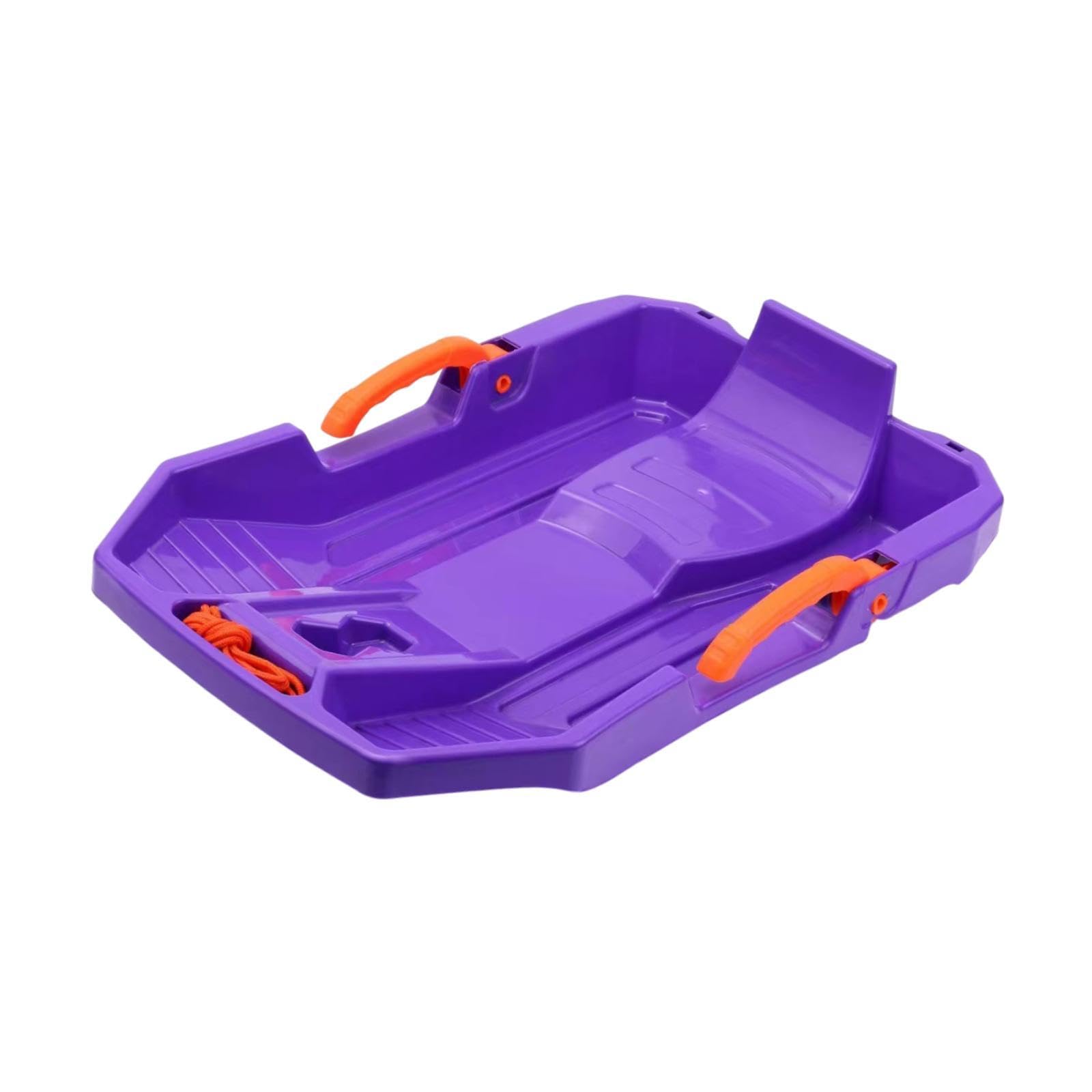 TISHITA Luge pour Enfant Sled de Descente Toboggan avec Freins Corde de Traction en PP Résistant Adapté à L'Utilisation par Les Enfants pour Le Jeu d'hiver Le, Violet