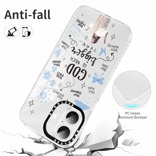 Cinysnt 2 Pack Clear Phone Case for iPhone 16, Cute Aesthetic Jesus Bible Verse Pattern Print,Summer Stylish Christian Quotes Design, Soft Silicone Transparent Phone Cover for iPhone 16 6.1" by Cinysnt - Used condition - Image 5