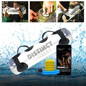 Distinct Fitness, Sandsack mit Wasser – Wassergefüllte Workout Gewichtstaschen – Wasser Aqua Bag Training – Home Gym Workout Sandsack Training – Sandsack Alternative – Tragbares Gewicht