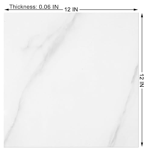 Miniatura 53 de WESTICK Azulejos de suelo para baño, azulejos gruesos para despegar y pegar, azulejos de suelo de mármol impermeables, azulejos de vinilo