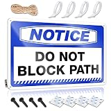Panneaux en métal vintage avec avis amusant « Do Not Block Path » - Panneau en étain extérieur - Cool Things Under 10 dollars (taille : 20 x 30 cm)