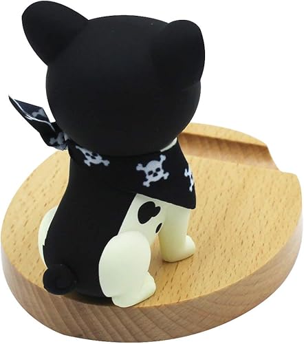 Miniatura 40 de Lindo perro teléfono celular titular de madera Smartphone escritorio titular para teléfonos móviles Animal teléfono soporte escritorio ornamento