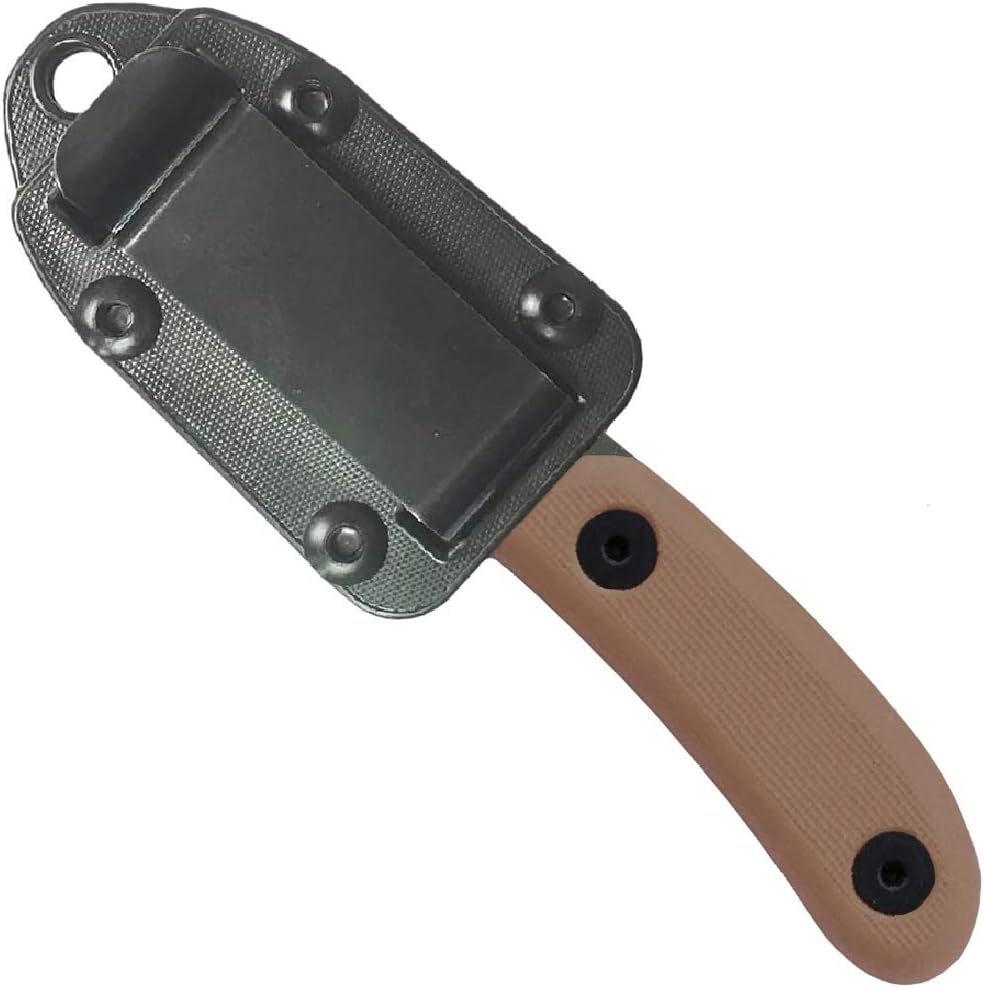 ESEE Knives Candiru Fixed Blade Knife with Molded Polymer Sheath (Coyote Brown G10 Handle/OD Blade/Black Sheath)