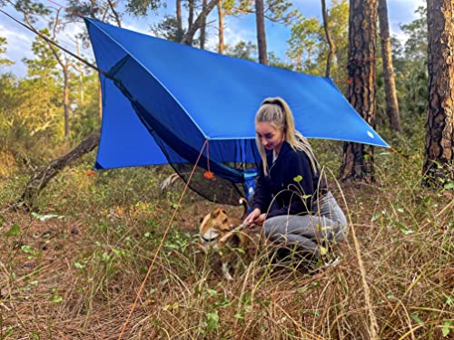 Cushy Camper Premium Hammock With Rain Fly, Bug Net, Tree Straps, And Dry Bag - Complete Camping Hammock System With Mesh Bug Net - Outdoor Combo Kit With Rainfly Bundle For Backpacking #TOP5