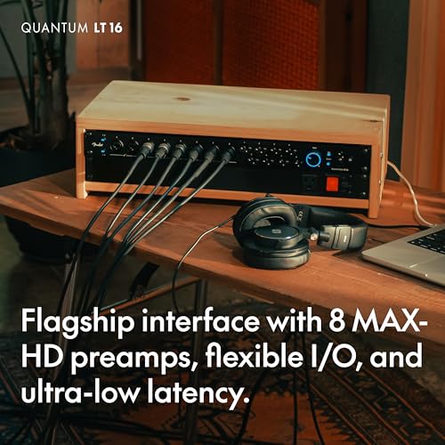 Image of Fender Quantum LT 16 | 16-in 8-out USB-C Audio Interface for Music Production, Eight MAX-HD Mic Preamps, 14 Line Inputs, Low-Latency Drivers, Loopback, Balanced Outputs, Headphone Amp, Mac & PC