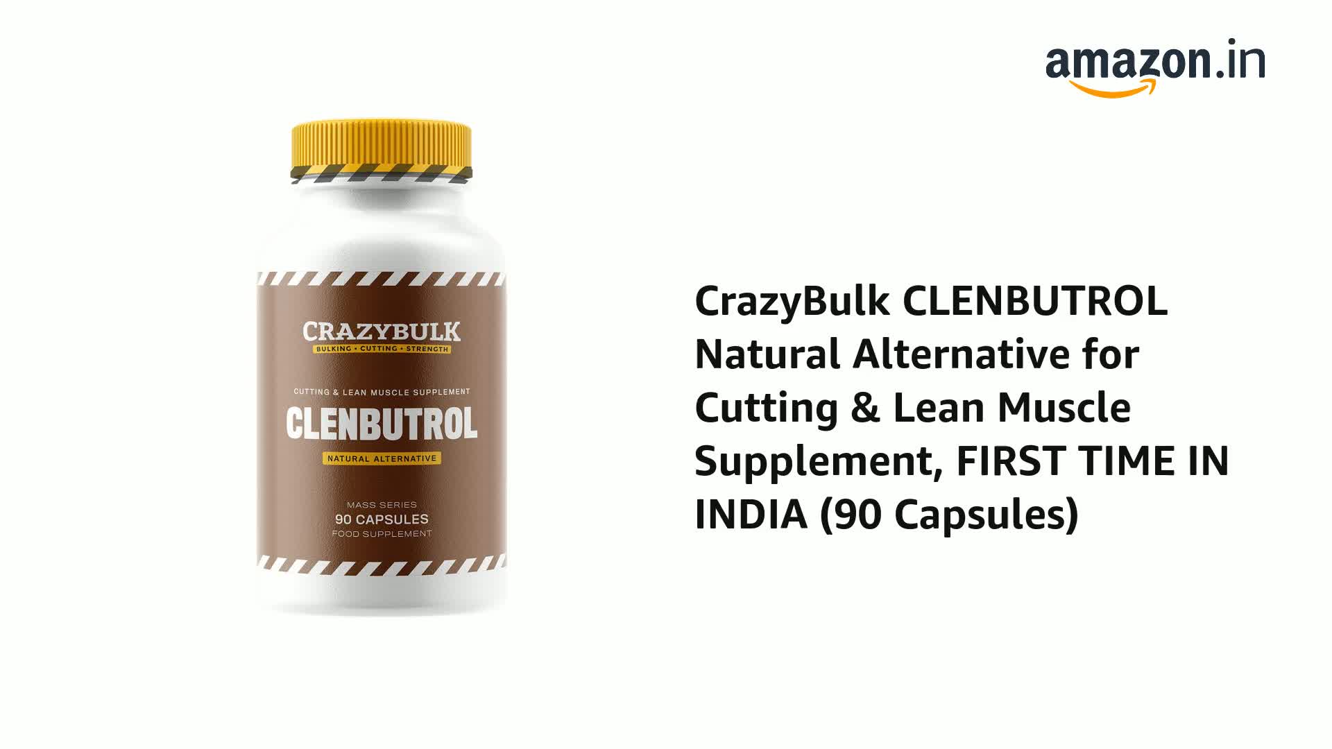 CrazyBulk CLENBUTROL Cutting Supplement - 90 Capsules, Preserve Lean Muscle, Natural Ingredients