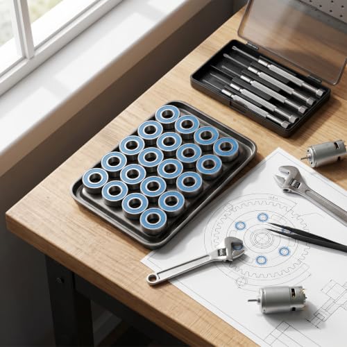25 PCS/zestaw MR115-2RS Łożyska niebieskie, łożyska kulkowe Roulement 5x11x4 Narzędzie do rysowania kompasu do metalowo-gumowych łożysk kulkowych z uszczelnieniem