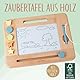 Lutz Mauder magische Maltafel aus FSC-Holz – nachhaltige Zeichentafel für Kinder ab 3 Jahren mit 5 Stempeln und Malstift, Zaubertafel