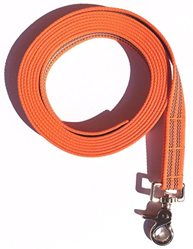 DOGS and MORE - Gummierte Schleppleine / Suchleine / Feldleine mit Reflektionsstreifen => 3 Meter (ohne Handschlaufe) - Orange, Blau oder Lila Cover