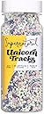 Supernatural Unicorn Tracks Natural Confetti Sprinkles, Heart & Star Shapes, Organic Dye Free, Soy Free, Gluten Free, Vegan, 3oz
