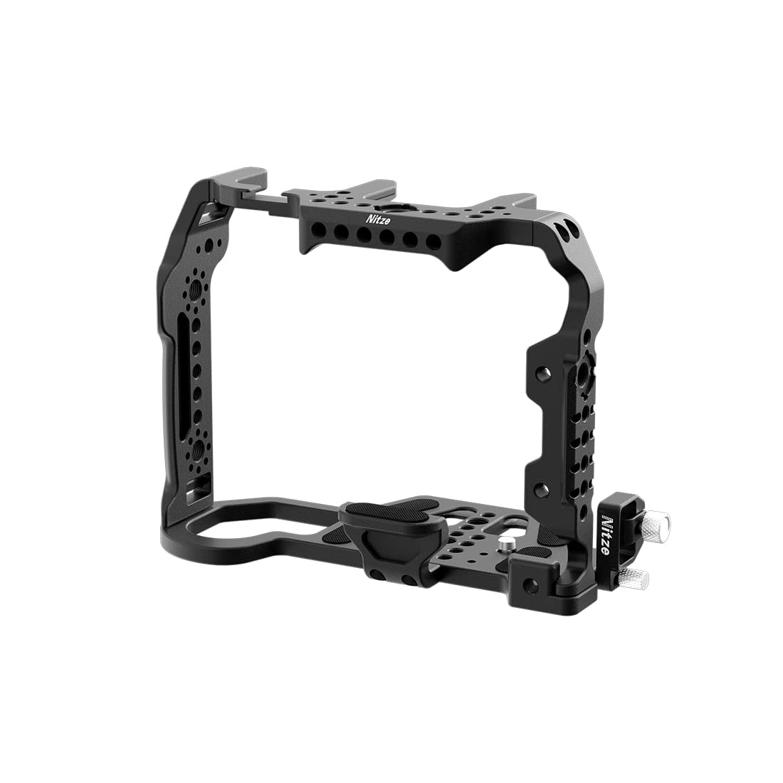 Nitze C70 Cage with HDMI Cable Clamp, Built-in Lens Adapter Support and NATO Rail for Canon EOS C70 