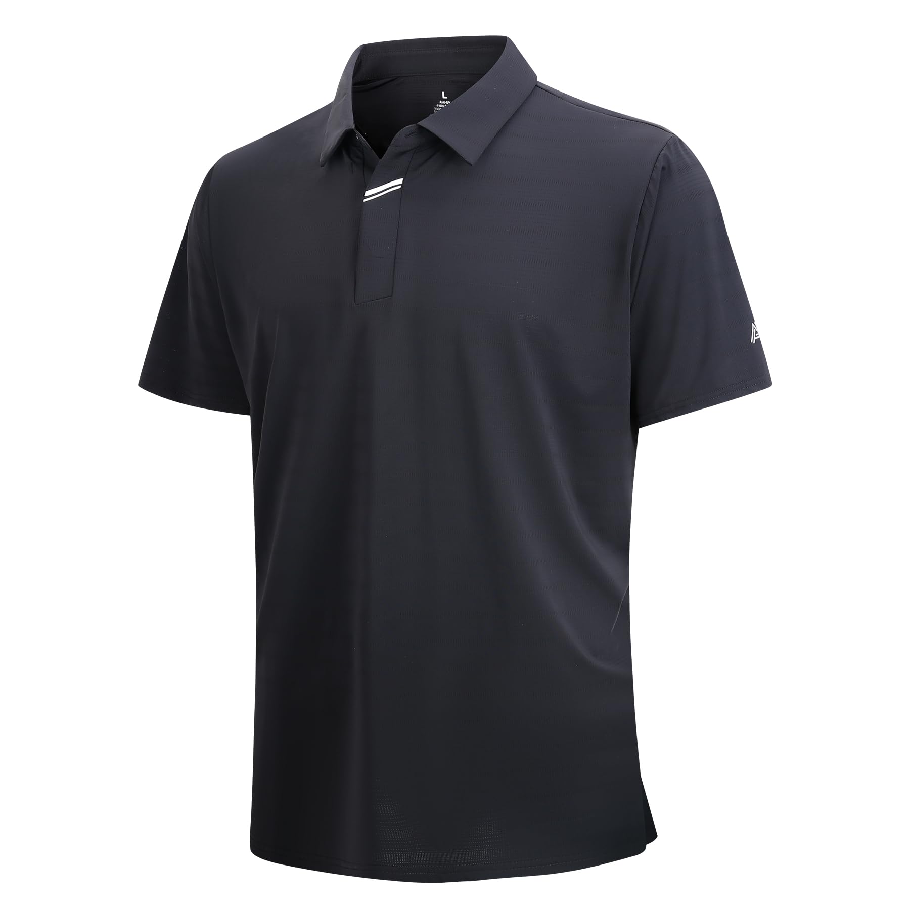 SAMERM Golf Shirts for Men Super Stretch Jacquard Dry Fit Golf Polo Moisture Wicking Short Sleeve Polo Shirts for Men