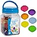 edxeducation-13841 Tactile Shells - Set of 72 - Translucent - 6 Textures and Colors - Ages 18m+ - Explore STEM concepts via Light Panels and Sensory Bins