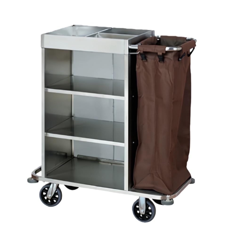 MFRELMNZG Cleaning Cart, laundry trolley with 4 swivel casters,for Office, Hotels, and Apartment
