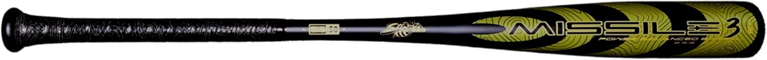 Stinger Missile 3 BBCOR Baseball Bat - 3 Drop - 2 5/8" Barrel - Drop 3 Baseball Bat for Middle School, High School, College