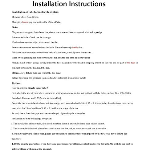 Eurobike 2 pacotes de tubo interno de bicicleta 48 mm de comprimento Schrader válvula 26 x 1,95/2,12