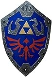 Escudo templario Hylian de metal medieval inspirado en la leyenda de Zelda, azul, Acción de Gracias, Halloween