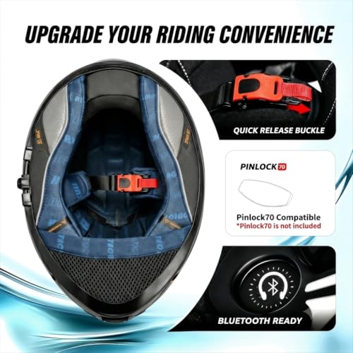 Image of HAX Force Aerodynamic Full Face Motorcycle Helmet for Street Bike DOT & ECE