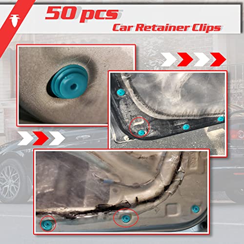 Image of OTUAYAUTO 50PCS Trim Door Panel Clips Trim Panel Retainer Replacement for Toyota Tacoma, Tundra, Camry, Corolla, Sequoia, Tundra, Avalon, Sienna, RAV4, Prius Replace OEM 90467-10188 90467-A0005