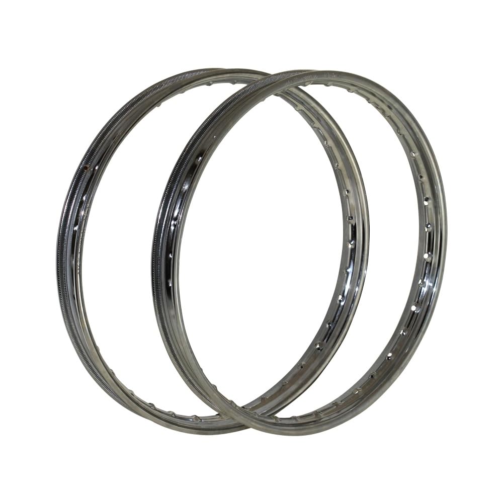Felgen Set Chrom 1,20 x 17 Zoll 36-Loch Hercules Honda Kreidler Piaggio Puch Zündapp