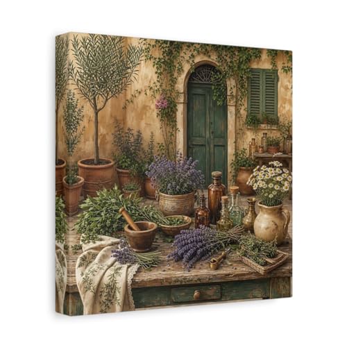 Impression sur toile herbes rustiques tableau premium sur châssis épais