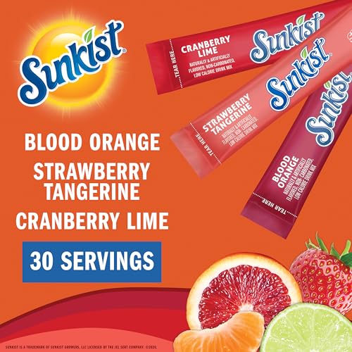 Image of Singles To Go! Sunkist Soda Variety Pack, Vitamin C, 30 Packets