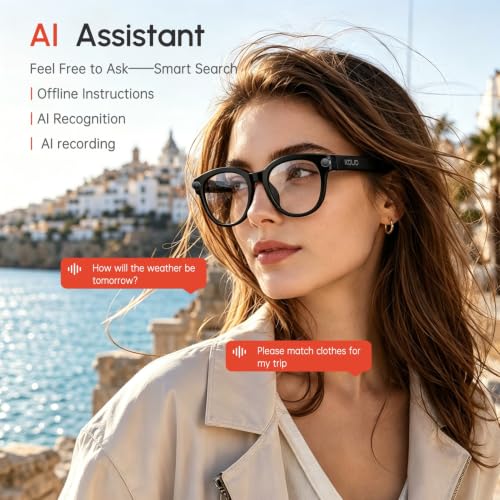 AI Smart Glasses with Camera, Hands-Free Calls, Music, Offline AI Assistant - image 3