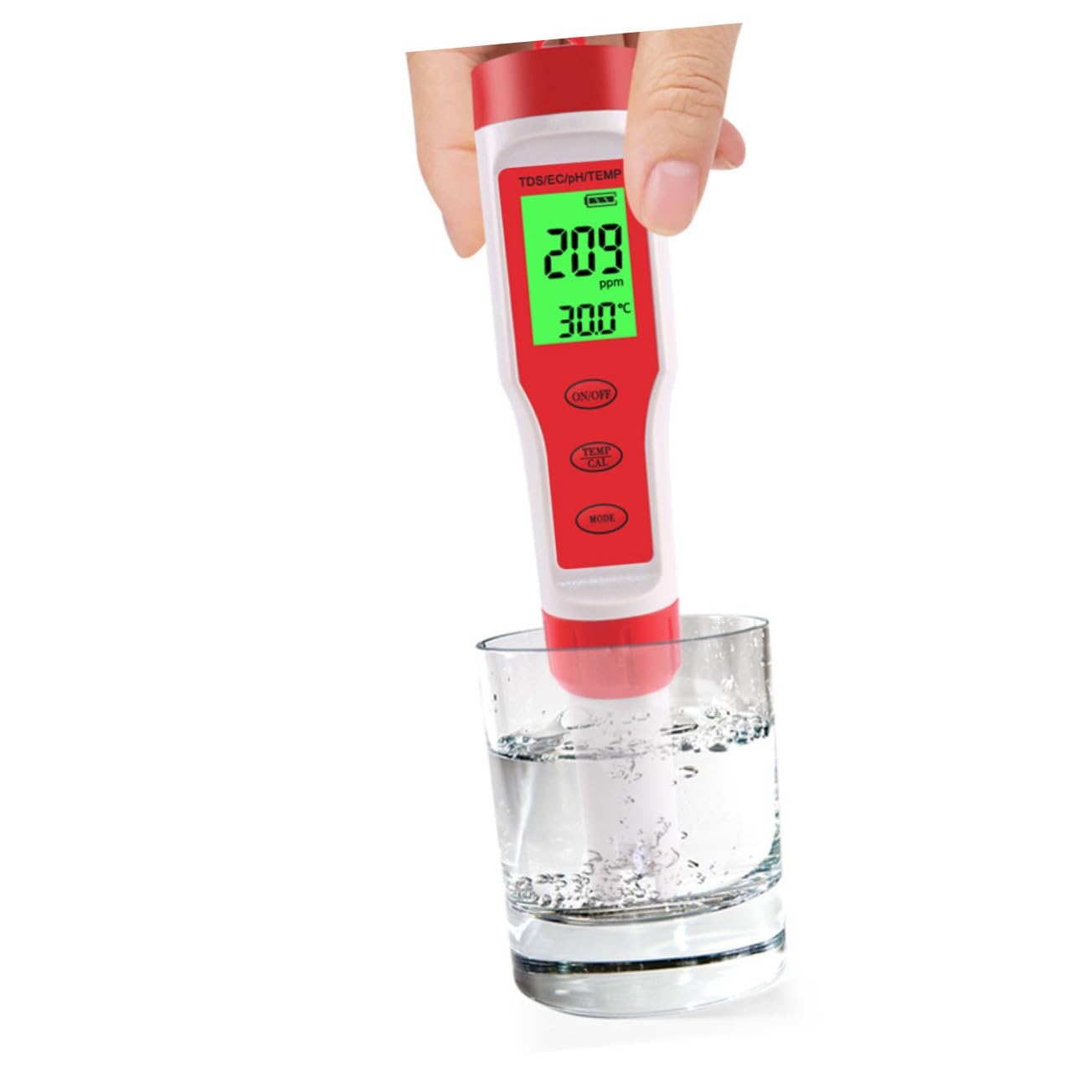 Tester Pen Digitale 4 in 1 per Qualità Dell'acqua Rosso 3 Pezzi