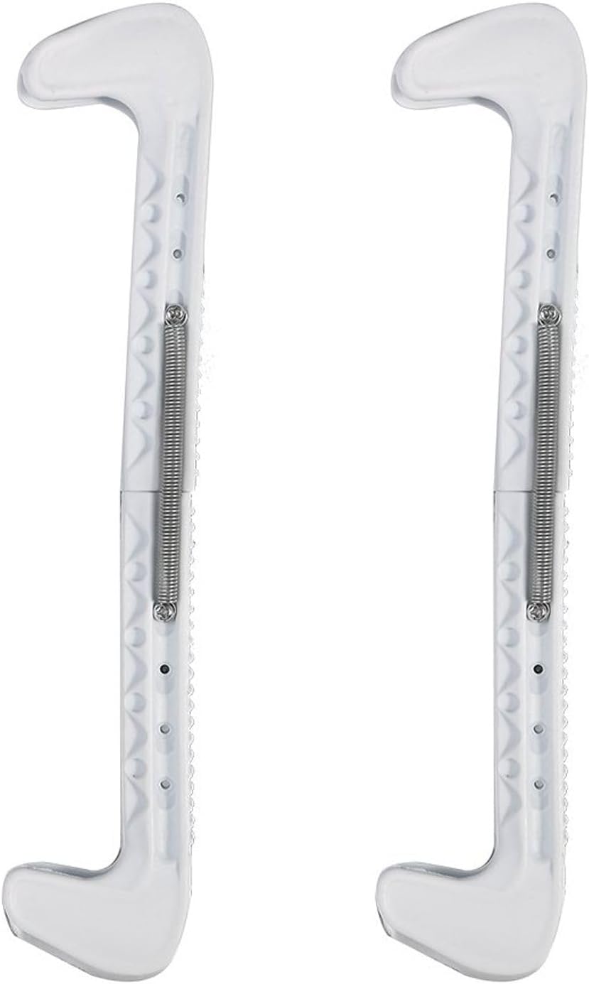 1 Pair Plastic Ice Hockey Skate Blade Guards with Adjustable Spring, Durable, Protects Blades From Dulling, 7 Colors Available