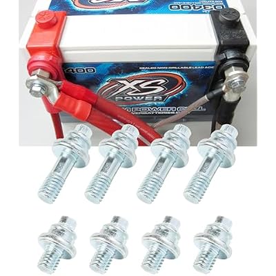 bylikeho 4 Pairs 3/8 Side Post Battery Terminal Bolt,Car Accessories Battery Side Post Extender Stud,2 Different Lengths Battery Binding Post Extender Stud Kit,Suitable for Cars,Vehicles,etc