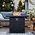 Vongrasig 28” Gas Fire Pit Table, 50,000 BTU Outdoor Propane Fire Table, Steel Square Fire Table with Lid and Lava Rock, CSA Certified for Outside Patio Deck Garden