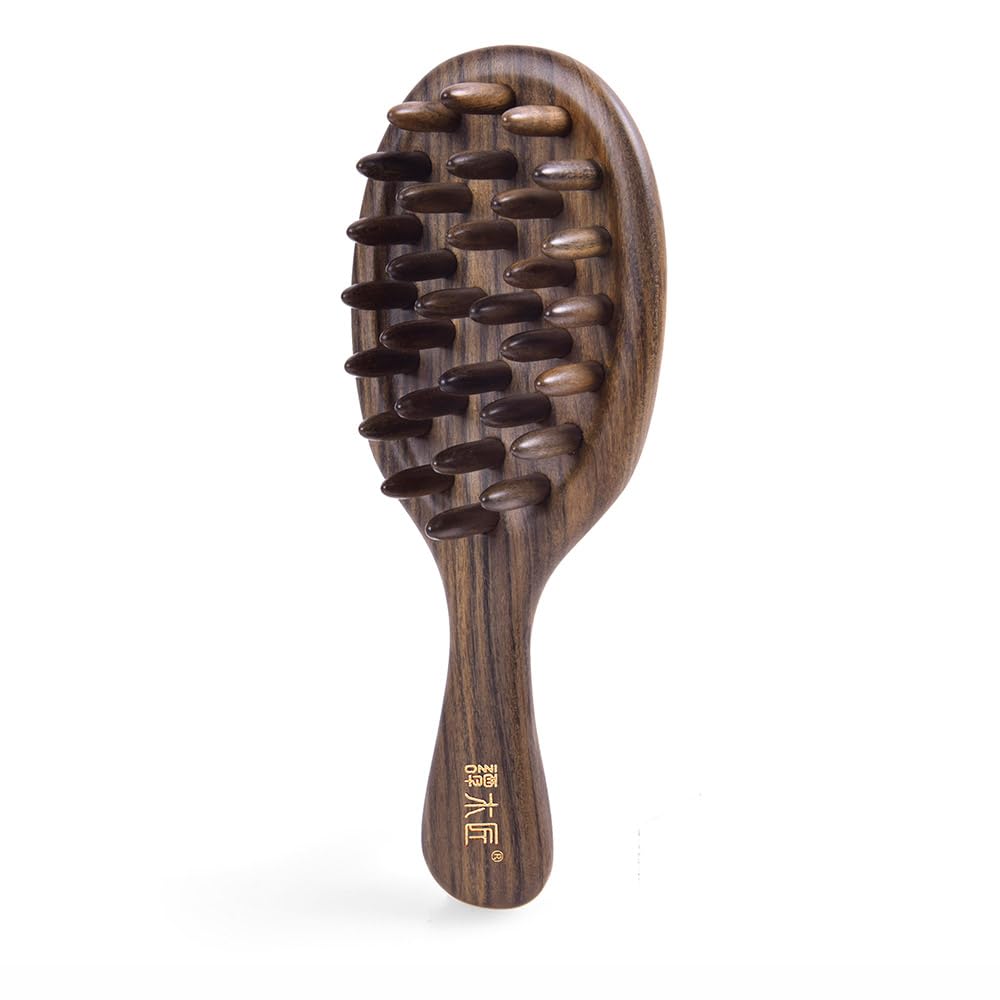 TAN MUJIANG Massage Hair Comb Inserted Teeth Scalp Massage Zhixiu