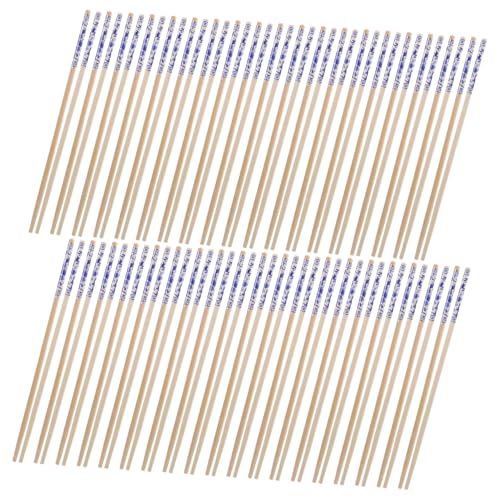 CLISPEED 100 ペア 中華 食べ物 箸 竹 麺 箸 麺 竹 中華 スタイル 和 ベージュ