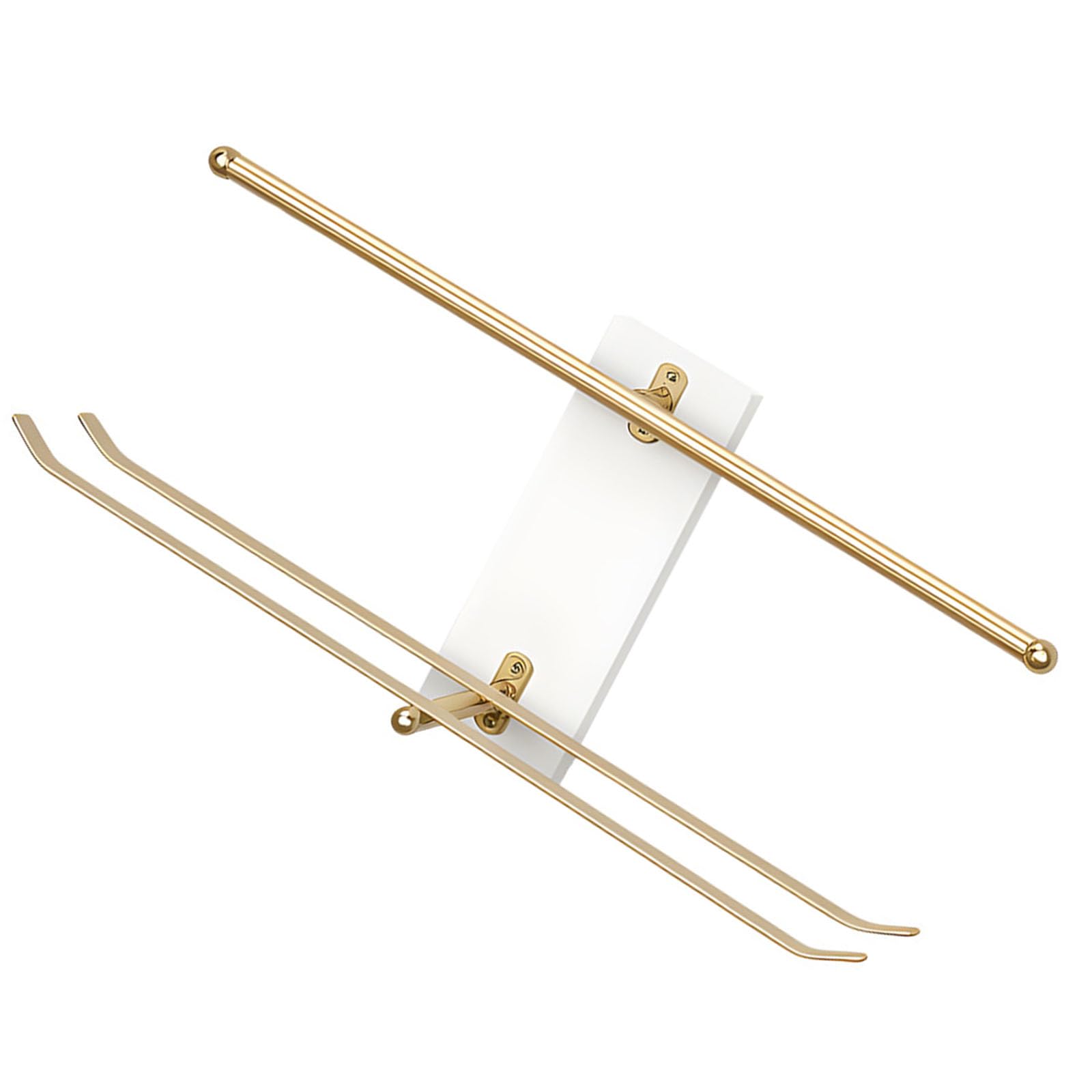 Limtula Wall Mounted Double Layer Jewelry Organiser Necklaces Bracelets Rack Storage Hanger for Accessories Belts Wooden and Iron Display