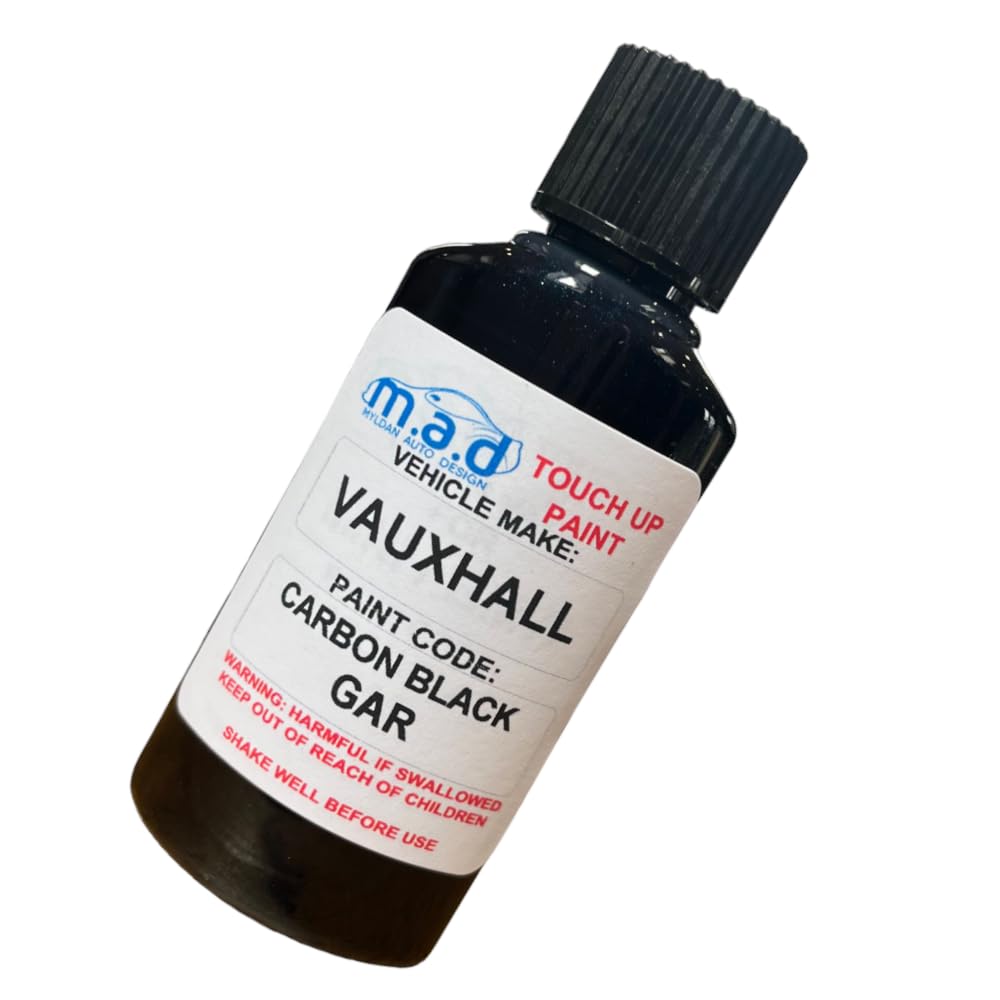 M.a.d Myldan Auto Design Paint Only Vauxhall/Opel Carbon Black Gar Paint Touch Up Pen Scratch Chip Brush Corsa Astra (, 20 Milliliters)