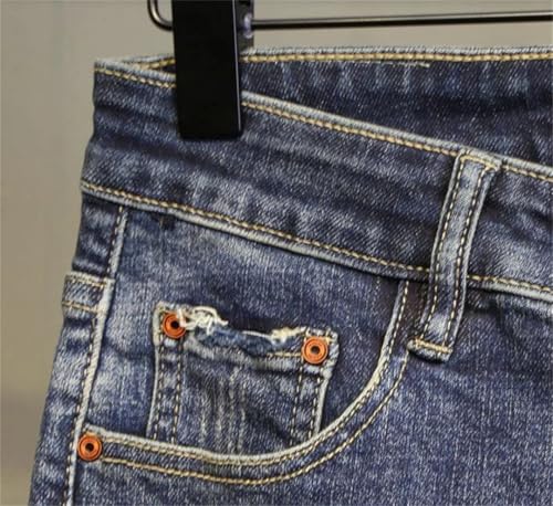 Mens Cowboy Pants Boot Cut Stacked Washed Soft Straight Harem Low Rise Denim Loose Trousers3