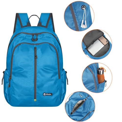 Mochila Plegable Ligera para Senderismo y Viaje Azul miniatura 5