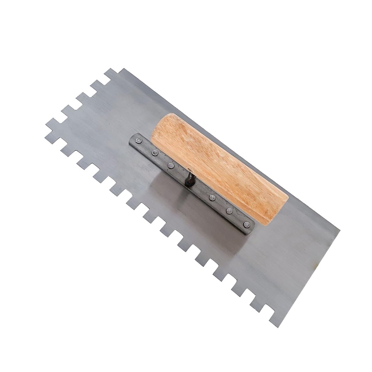 Notched Trowel, Premium Manganese Steel Tile Trowel,with Wood Handle,Perfect Tool for Cement, Concrete, Masonry Tile Installation Work,Square Notch Size 10mm