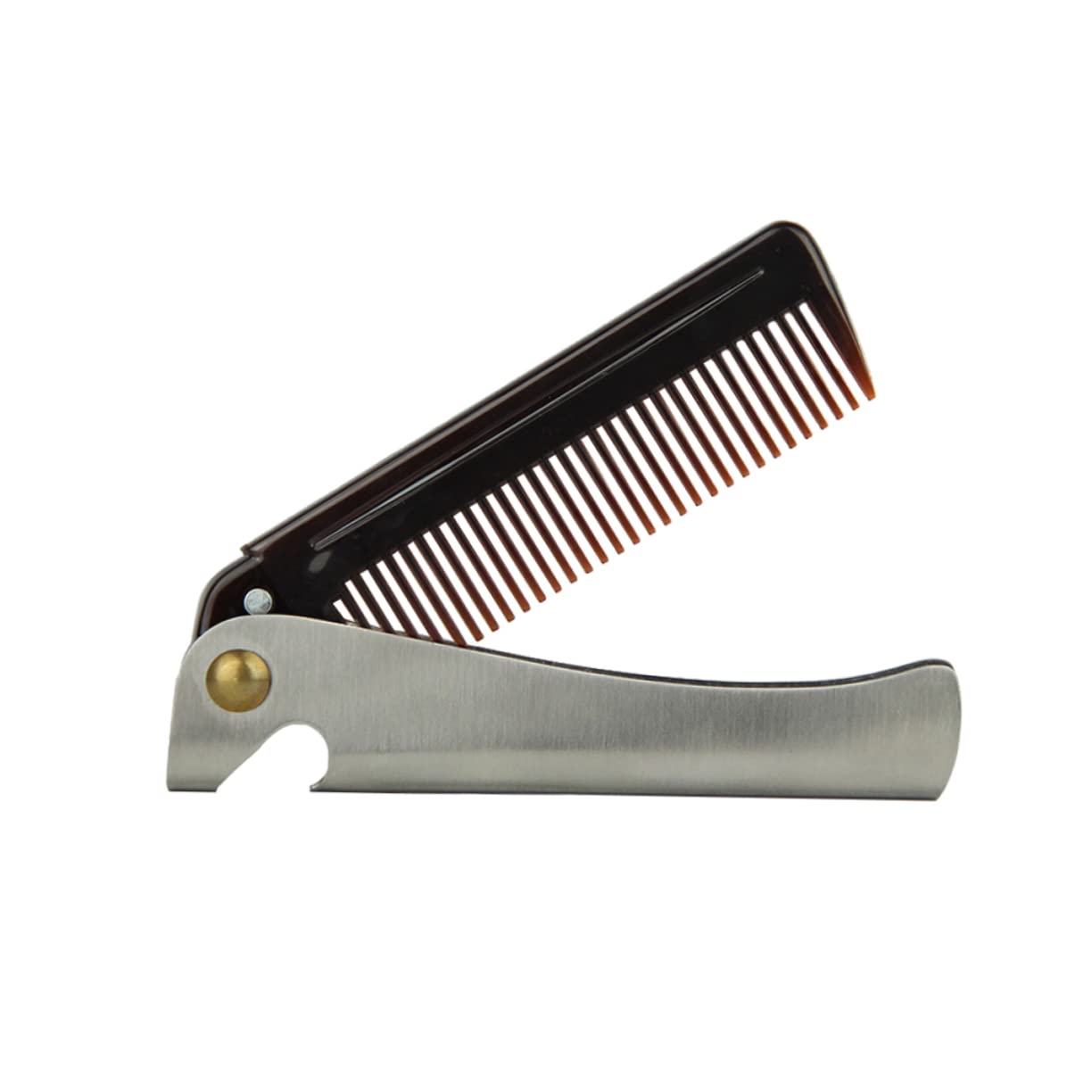 OHPHCALL Beard Comb for Men Hair Comb Wide Teeth Stainless Steel for Hair Styling