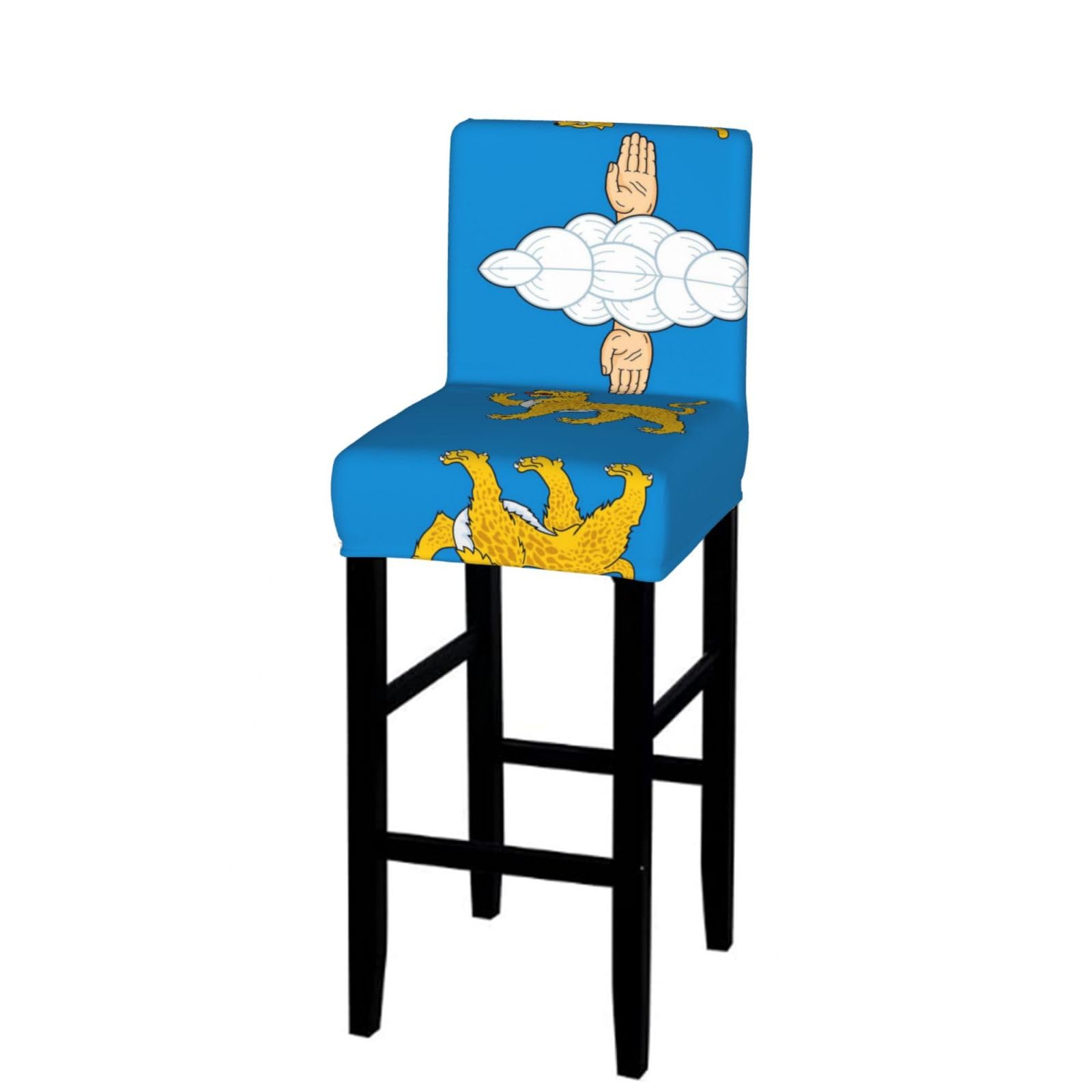 CNTDBU Pskov Flag Bar Stool Cover-Stretchy Chair Slipcover for Kitchen