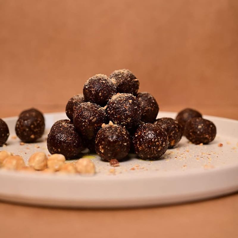 Image of EAT BETTER CO - Better Laddoos - Hazelnut & Chocolate - Delicious Sugar-Free Laddoos | Energy-Bar Replacement | Dry-Fruit Laddoo | High Protein And Instant Energy - Pack Of 7, 110 Gram