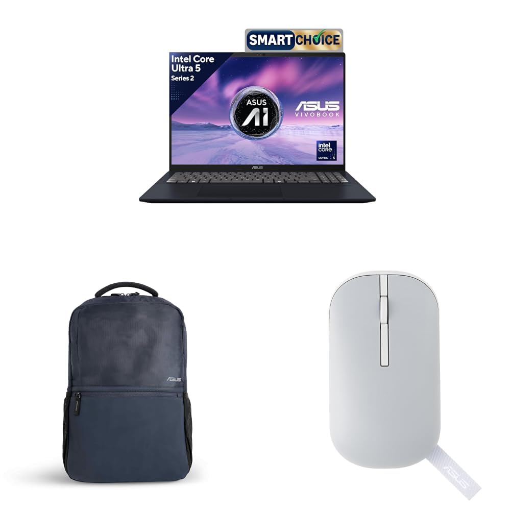 ASUS Vivobook 16, Smartchoice, Intel Core Ultra 5 Series 2,16GB RAM,512GB SSD,FHD+16",60Hz,Win11,Office 2024,Blue + Laptop Bag and Mouse-image-23