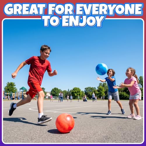 KiddieLoot Kids Playground Balls (2 Pack) - 8.5-Inch Marbleized Inflatable Activity Balls with Pump - Soft Bouncy Balls for Toddlers, Preschool, Daycare, Backyard & Outdoor Fun Summer Games - Image 5