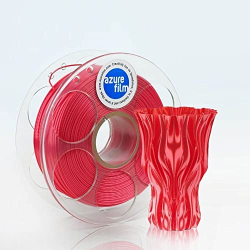 AZUREFILM Silk 3D Professional Printer Filament 1.75mm - Must Have Druckzubehör für Ihre Ideen zum Leben zu bringen - Hohe Maßgenauigkeit +/- 0.02mm, 1kg Spule, Rose - Keine Blasen