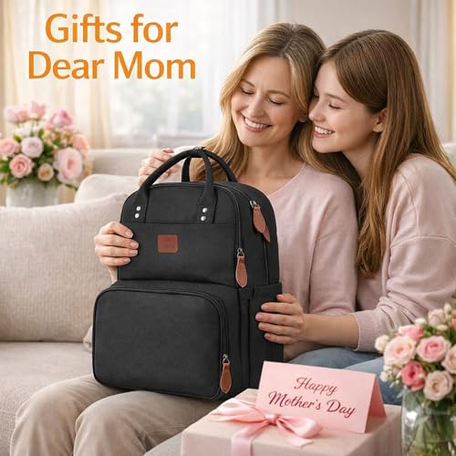 MATEIN Work Backpack for Women, Insulated Cooler Backpacks with Lunch Box, 15.6 Inch Laptop Backpack with Lunch Compartment Reusable Water Resistant Food Bag for College Camping Picnics Womens Gifts by MATEIN - Image 7