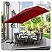 Jaxguom Drehbar Ampelschirm Sonnenschirm 300x300 cm eckig Gartenschirm mit Kurbe 360° Drehbar & Kippbar,Terassenschirm Sonnenschutz UV50+ Cantilever-Schirm für Garten,Terrasse,Rot