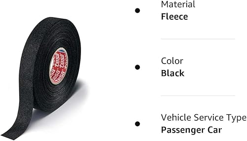 Miniatura 6 de campolina Tesa 51608 - Cinta adhesiva de tela para cableado automotriz, 82.0 ft x 0.748 in, protección de envoltura eléctrica, paquete de 3